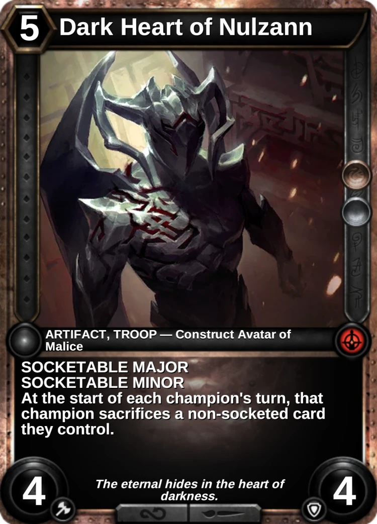Dark Heart of Nulzann: the card