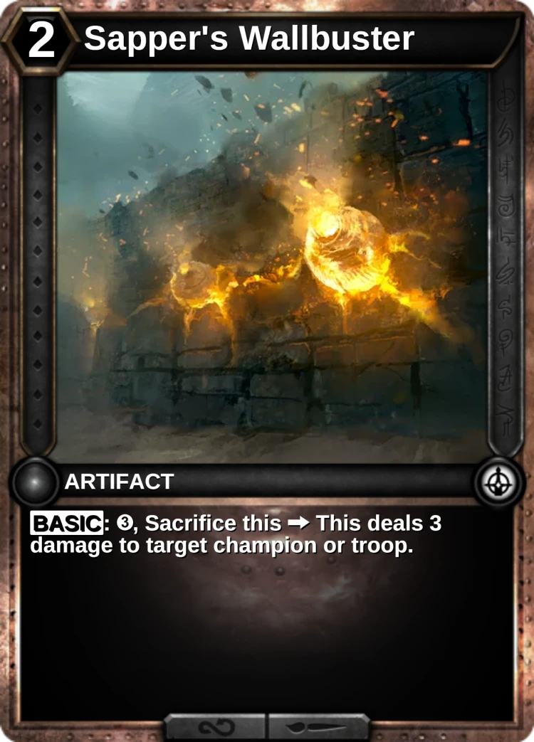Sapper's Wallbuster: the card