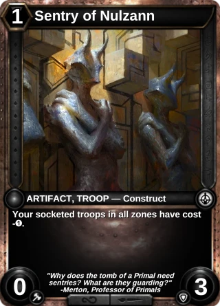 Sentry of Nulzann: the card this item changes