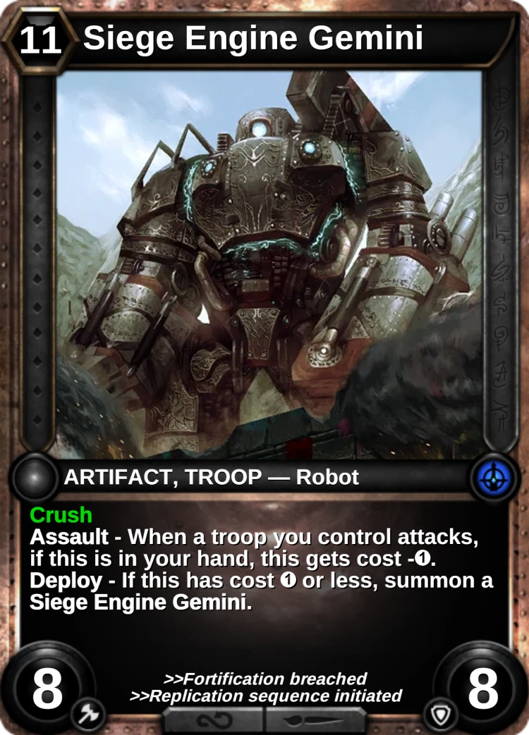 Siege Engine Gemini: the card