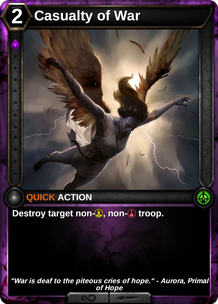 Casualty of War: the card