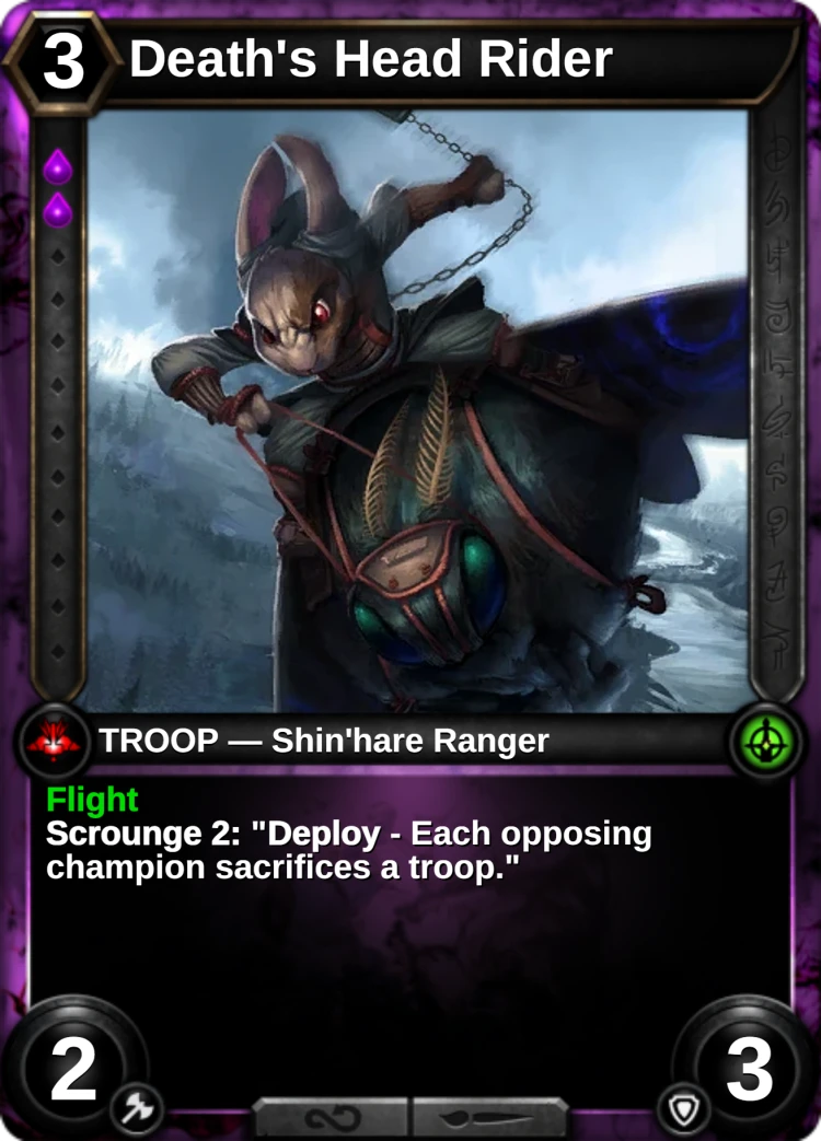 Death's Head Rider: the card