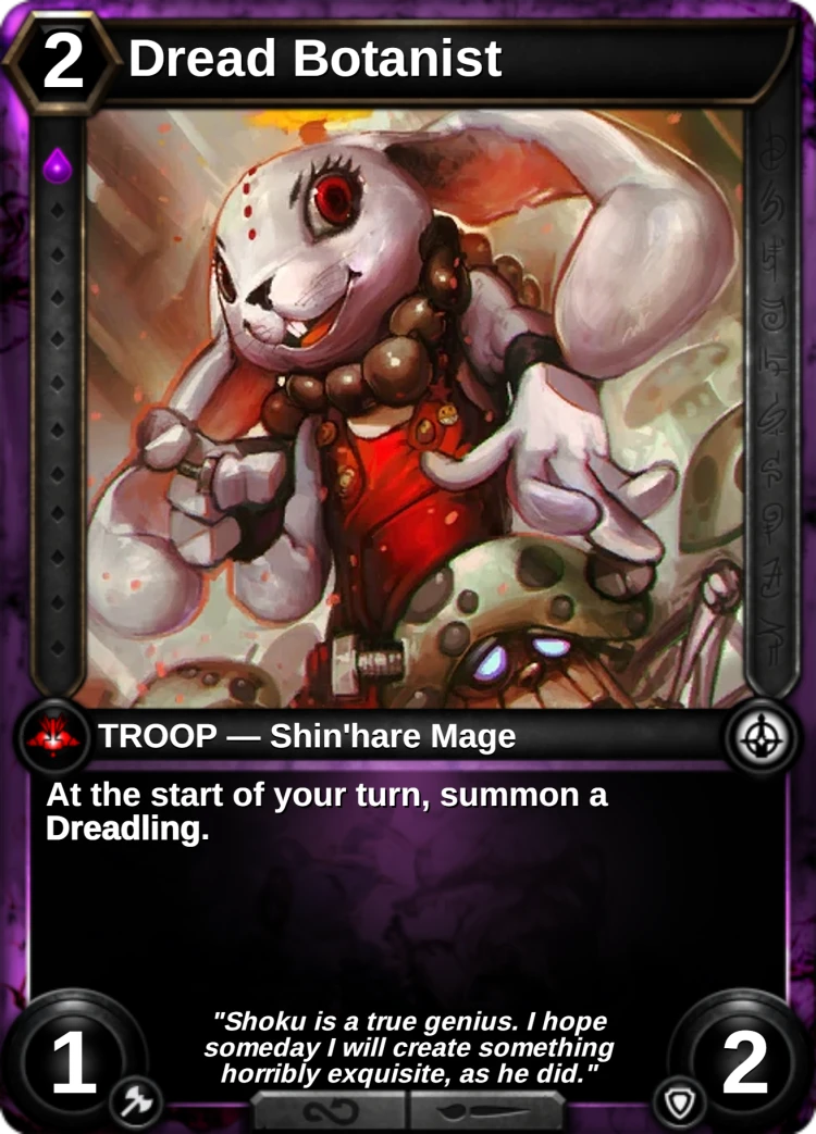 Dread Botanist: the card