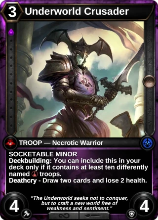 Underworld Crusader: the card this item changes