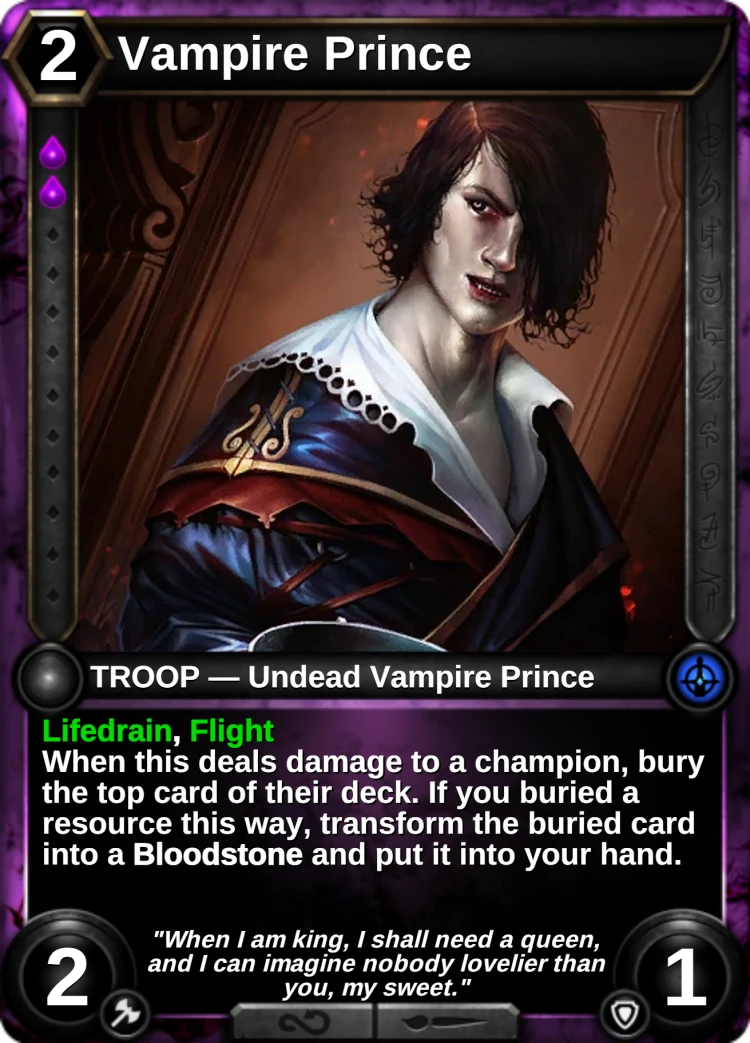 Vampire Prince: the card
