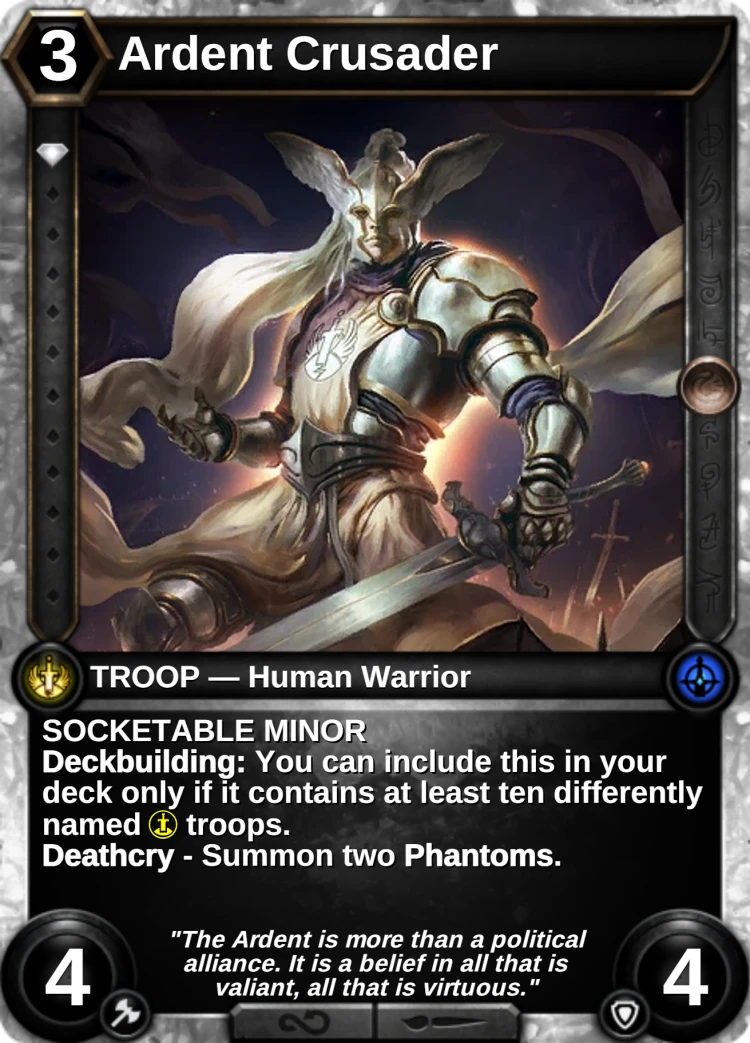 Ardent Crusader: the card