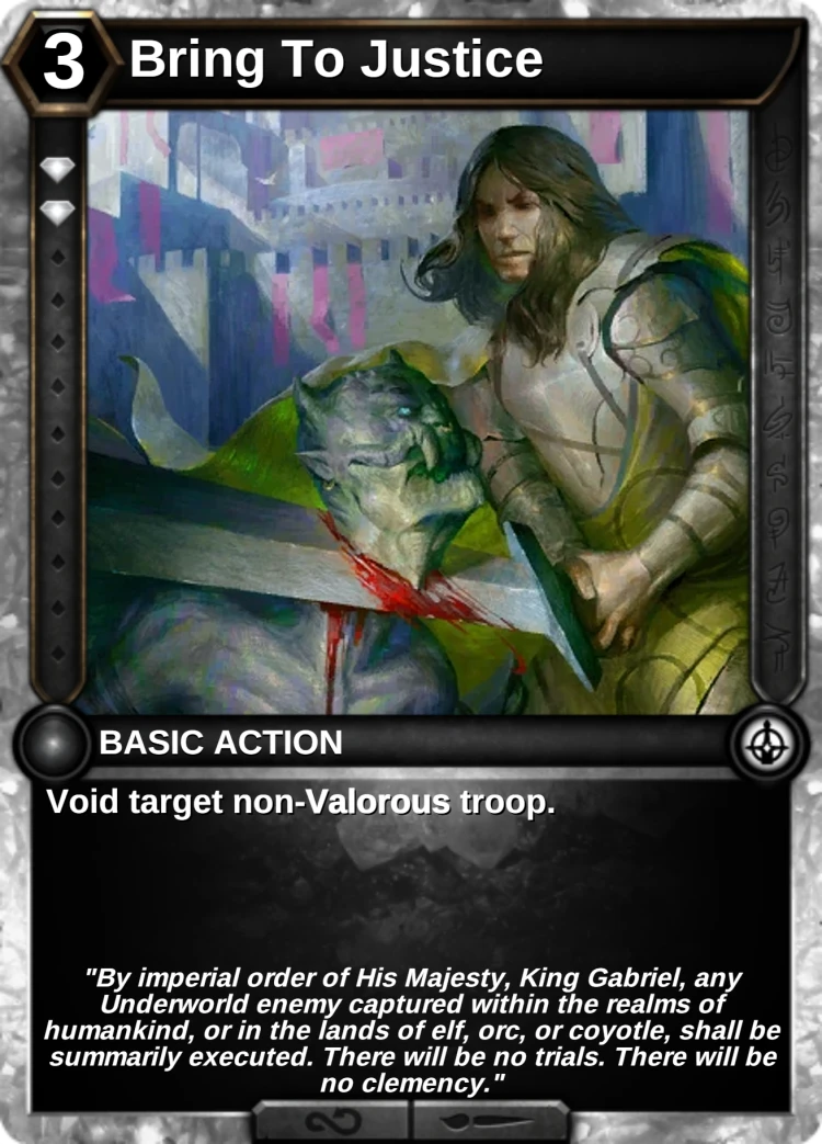 Bring To Justice: the card