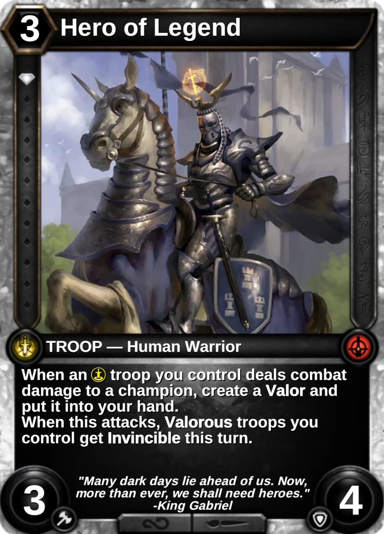 Hero of Legend: the card
