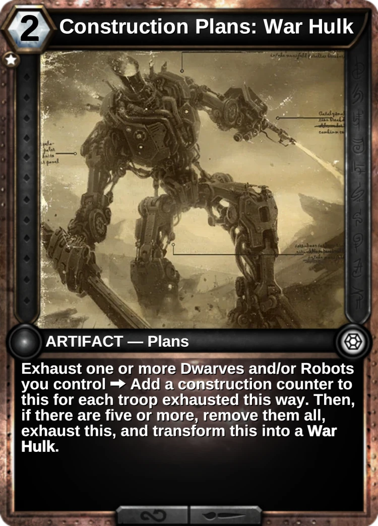 Construction Plans: War Hulk: the card