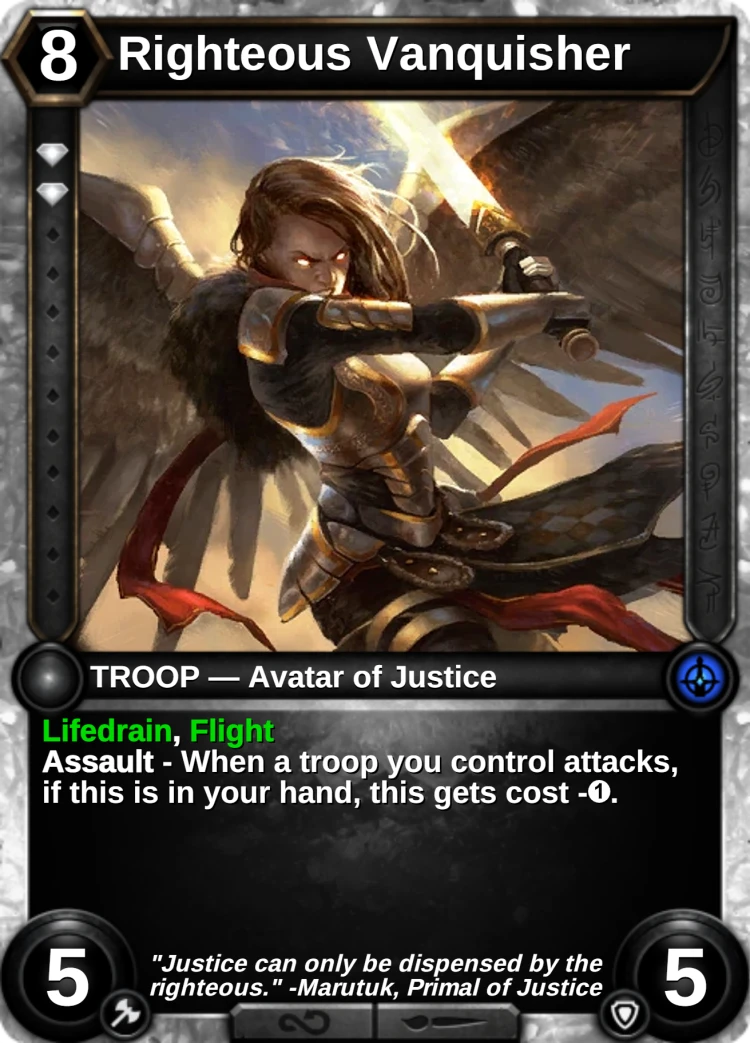 Righteous Vanquisher: the card