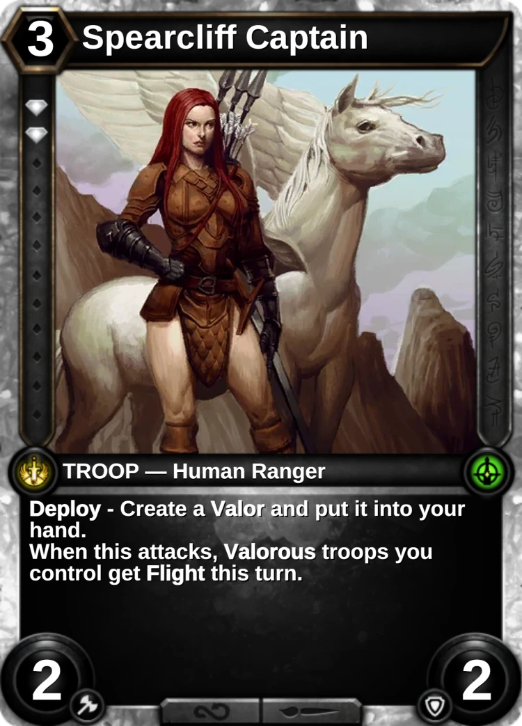 Spearcliff Captain: the card