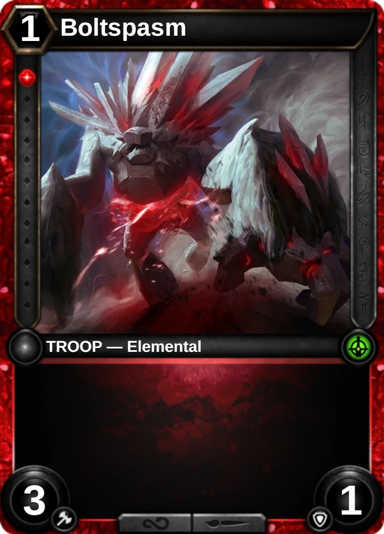 Boltspasm: the card