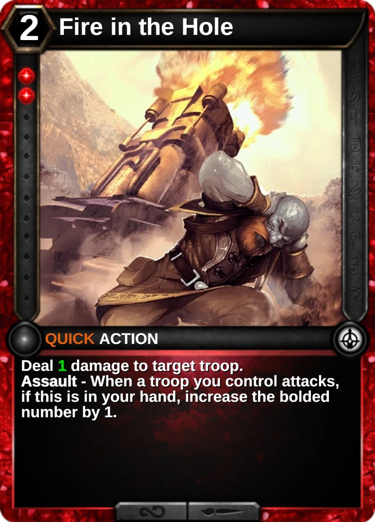 Fire in the Hole: the card