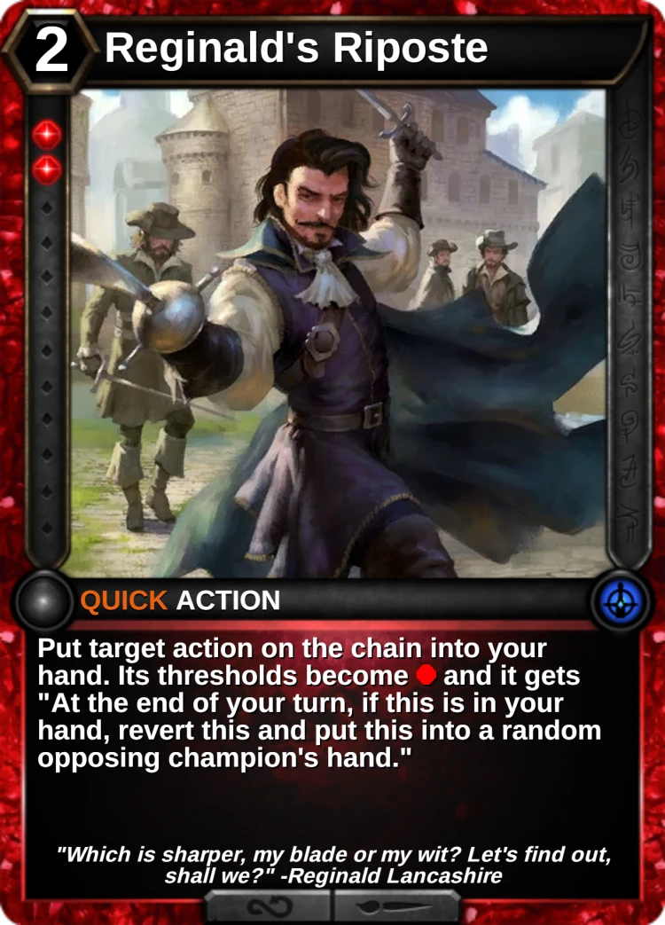 Reginald's Riposte: the card