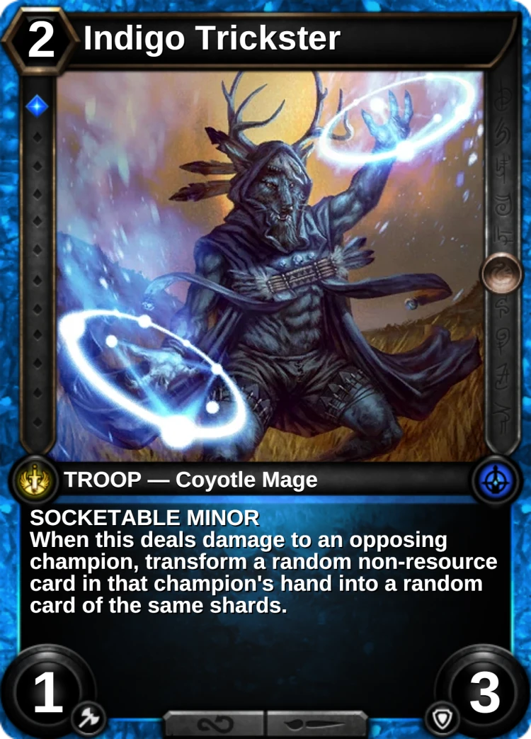 Indigo Trickster: the card