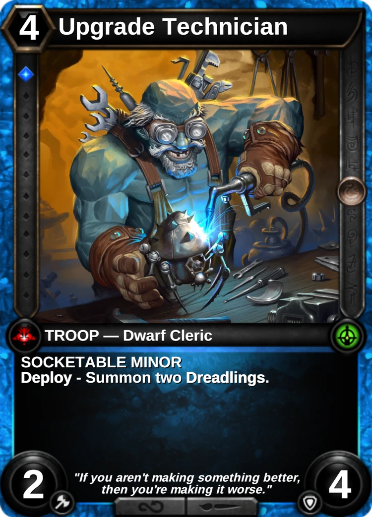 Upgrade Technician: the card