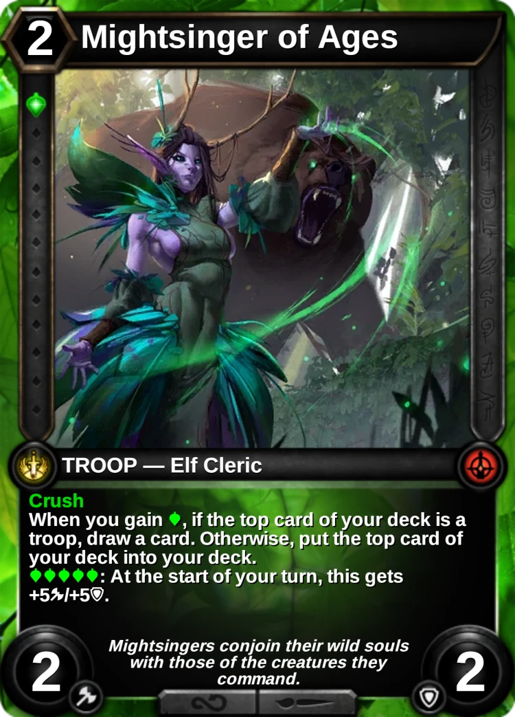 Mightsinger of Ages: the card