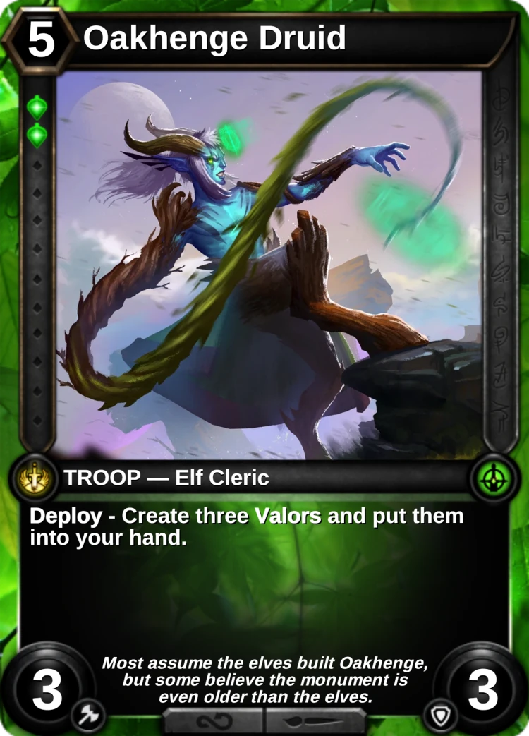 Oakhenge Druid: the card