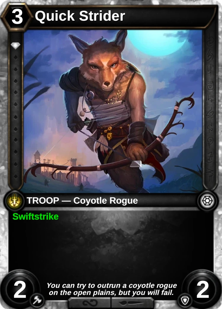 Quick Strider: the card