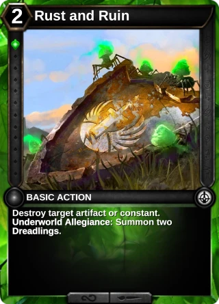 Rust and Ruin: the card this item changes