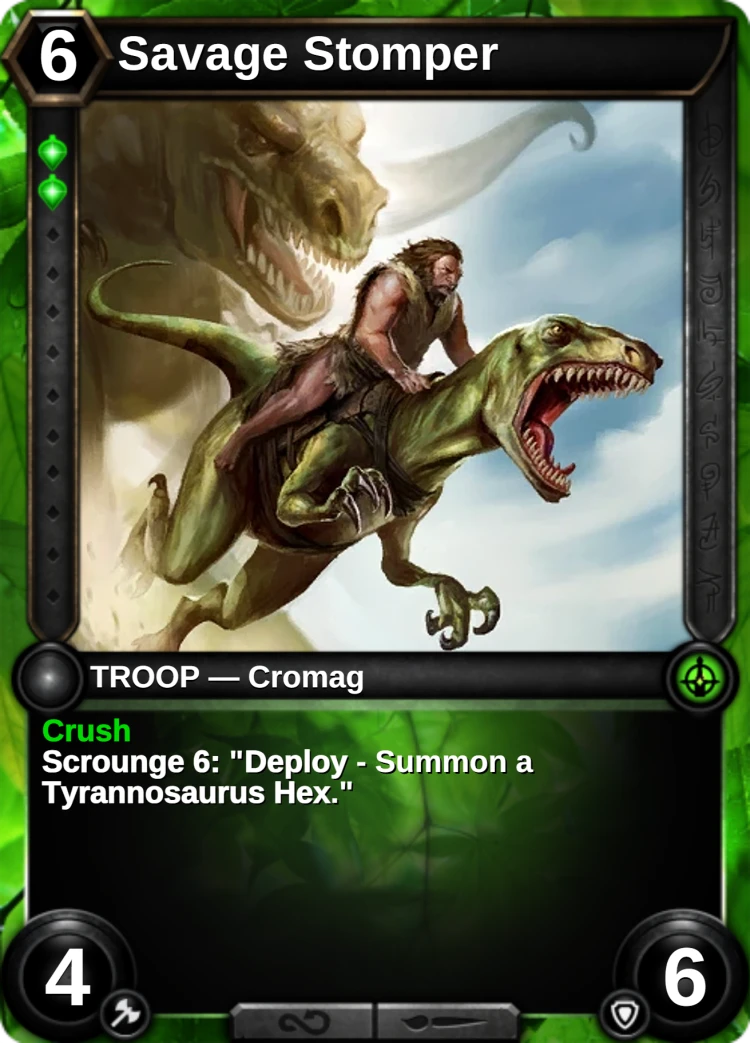 Savage Stomper: the card