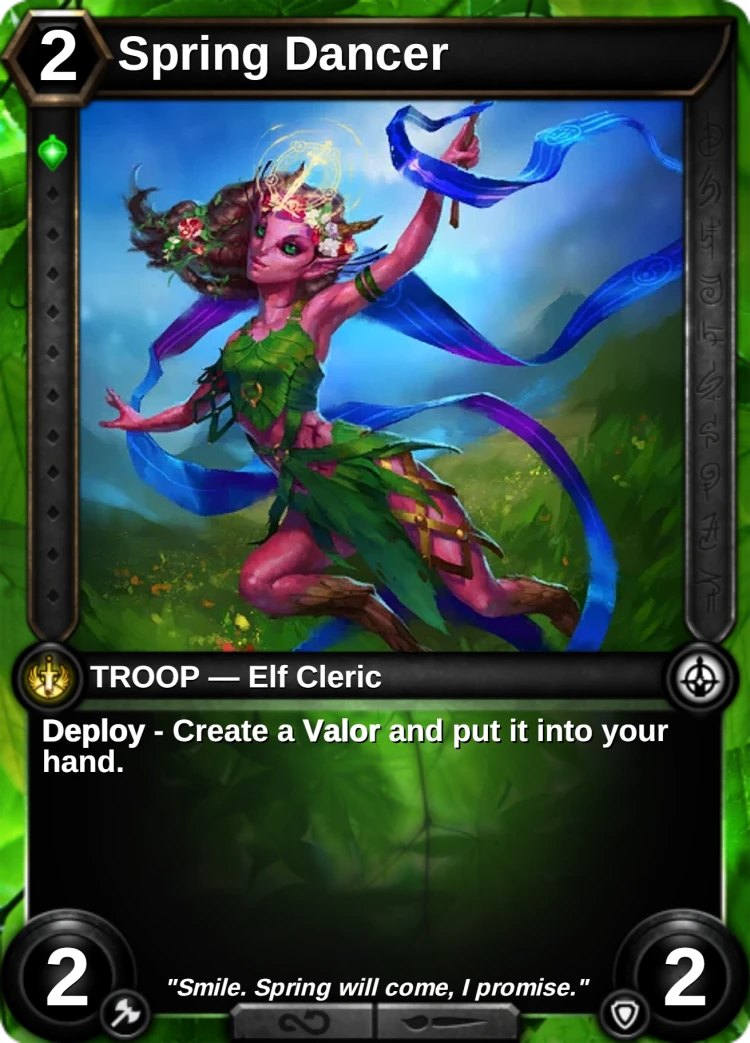 Spring Dancer: the card