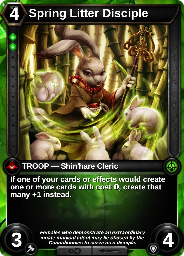 Spring Litter Disciple: the card