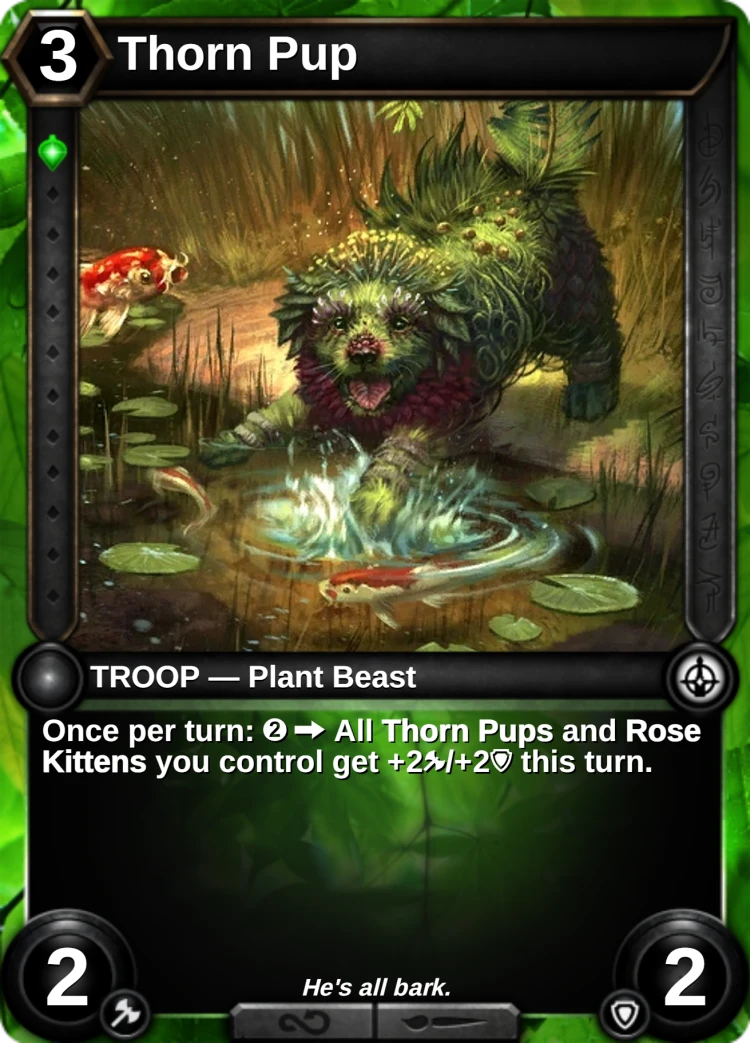 Thorn Pup: the card