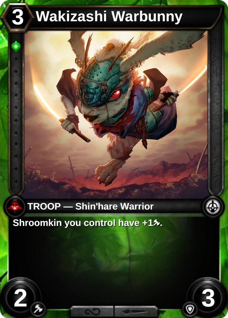 Wakizashi Warbunny: the card