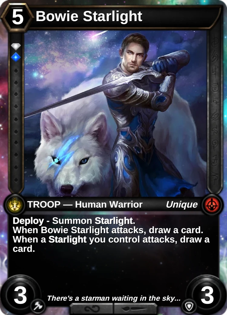 Bowie Starlight: the card