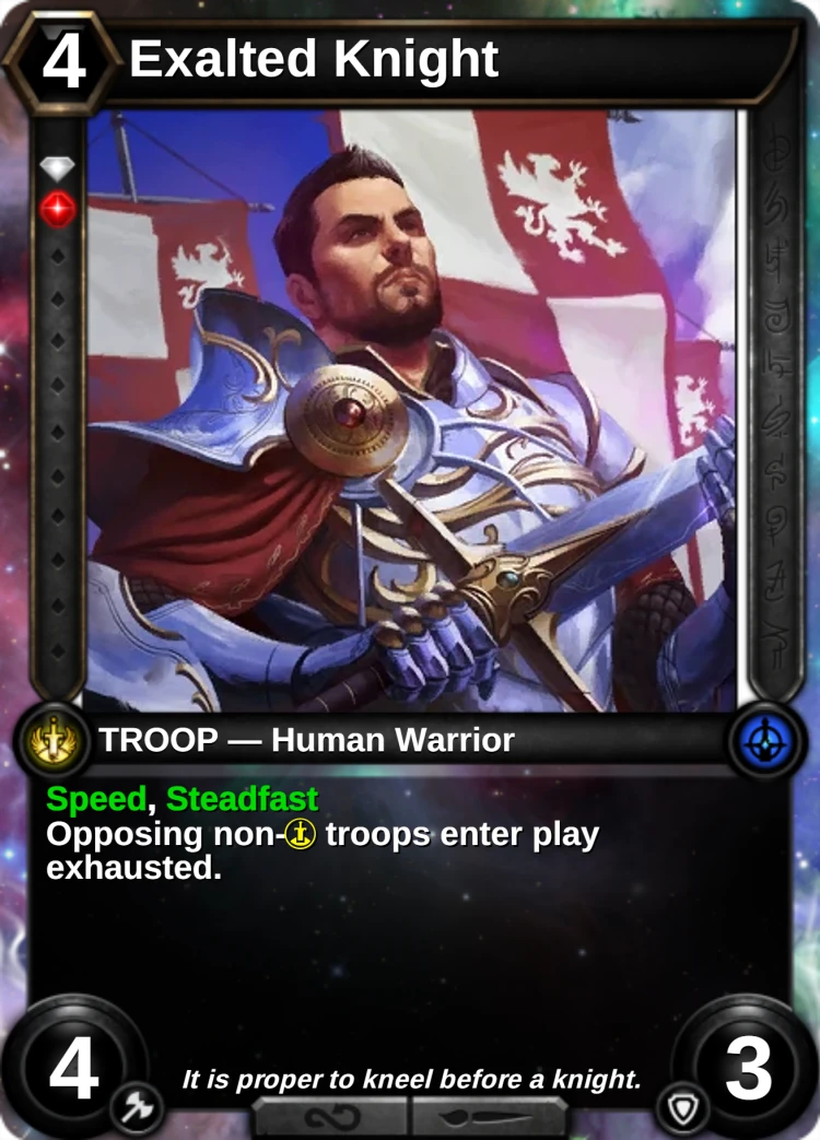 Exalted Knight: the card