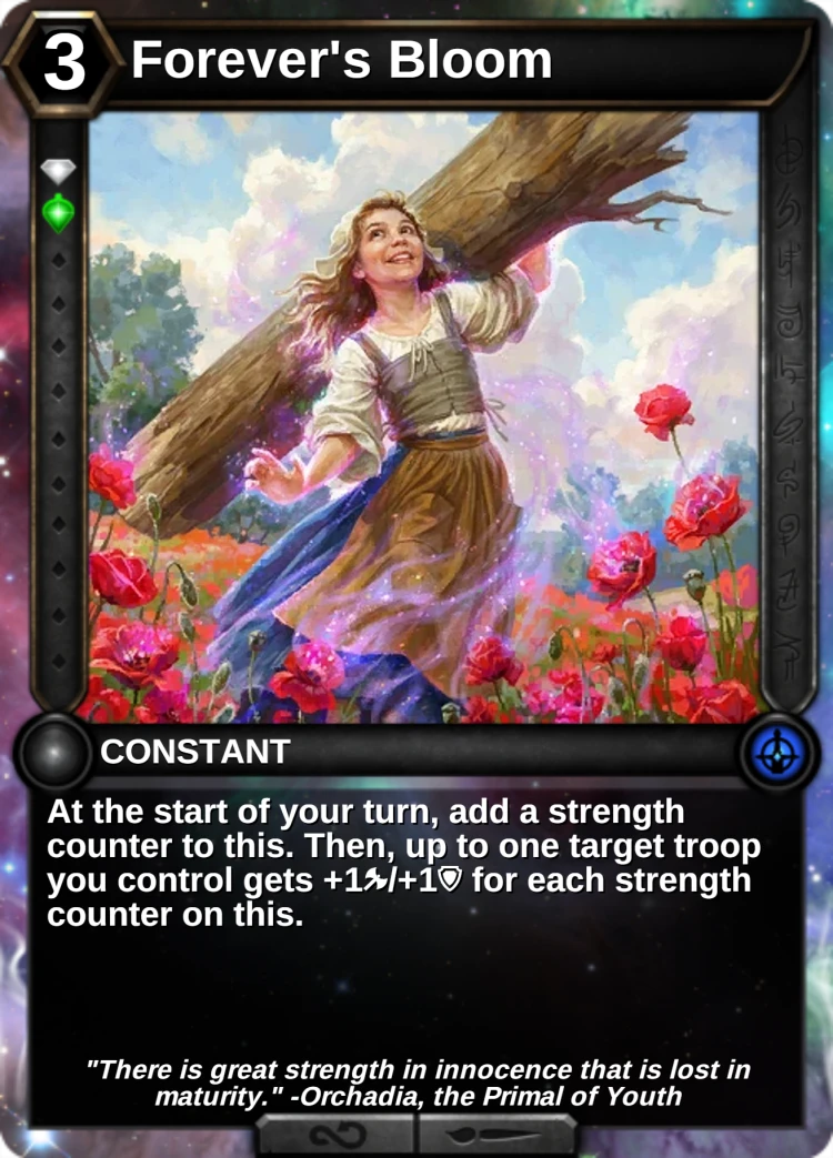 Forever's Bloom: the card