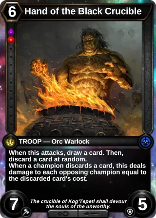 Hand of the Black Crucible: the card this item changes