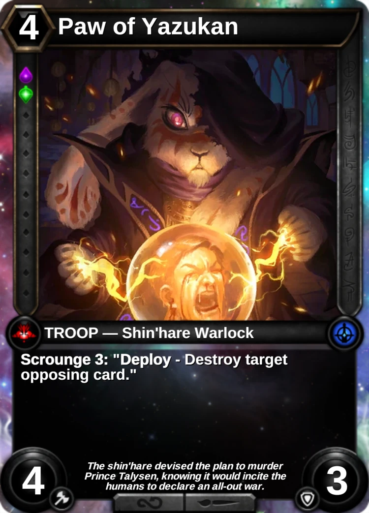 Paw of Yazukan: the card