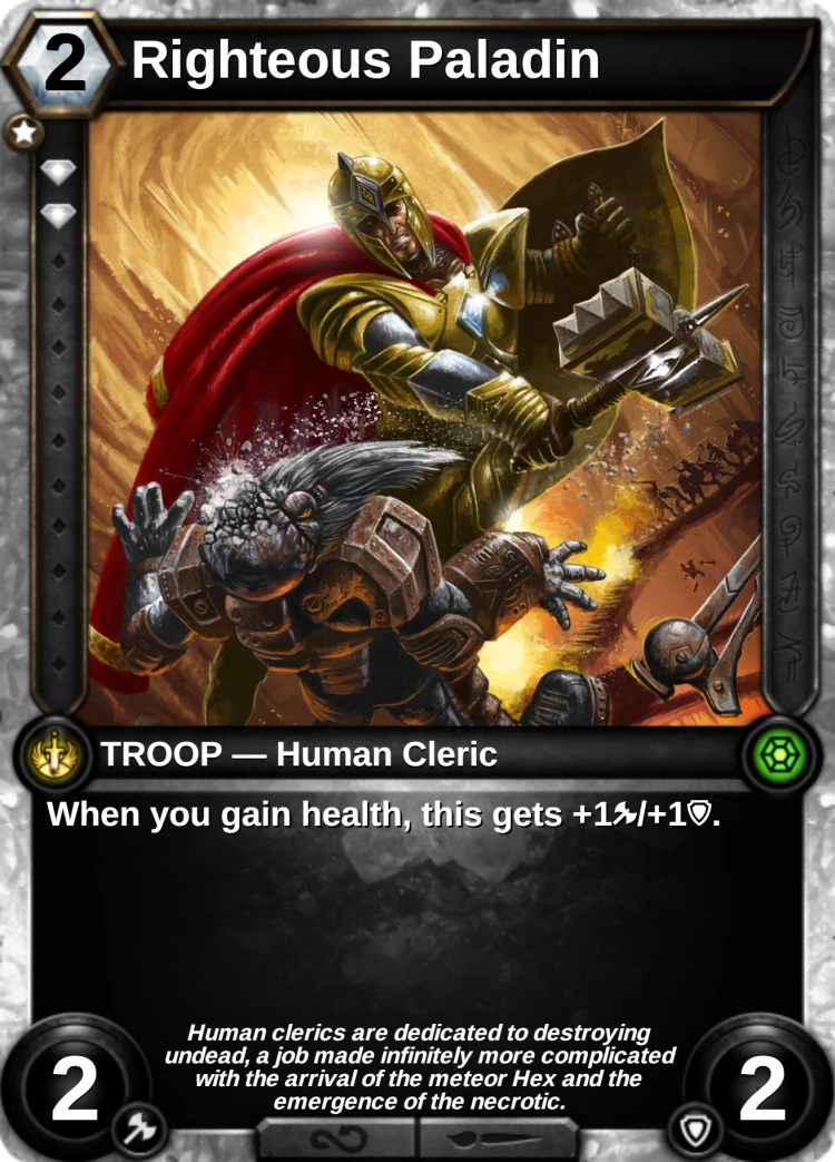 Righteous Paladin: the card