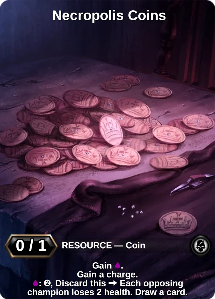 Necropolis Coins: the card