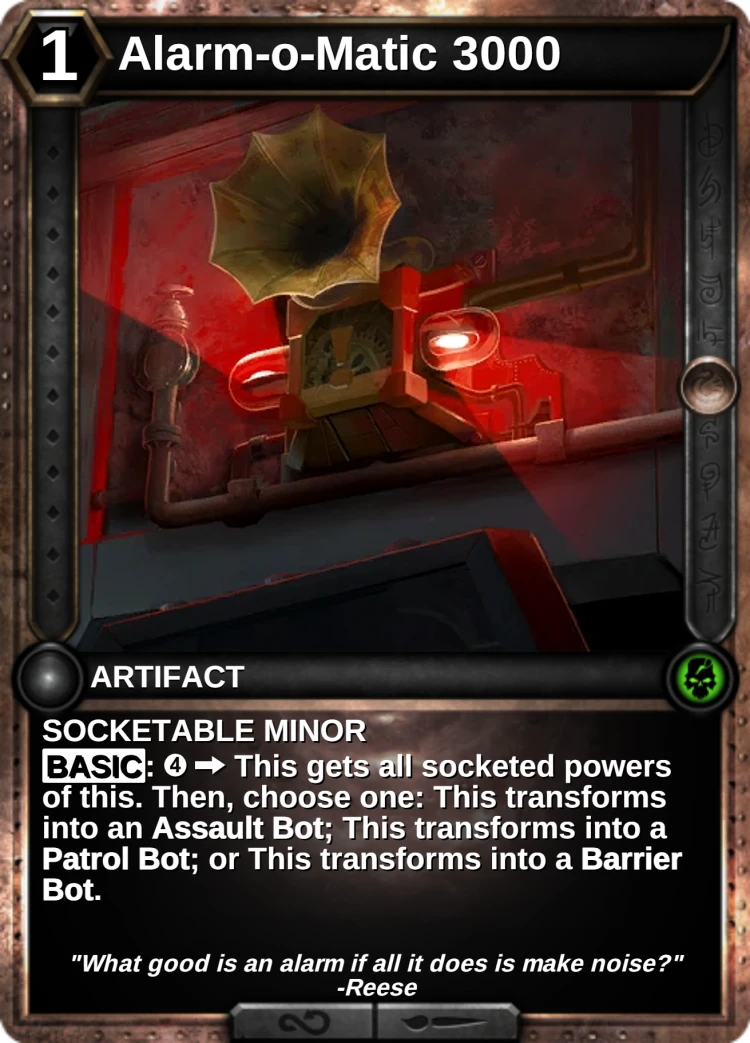 Alarm-o-Matic 3000: the card