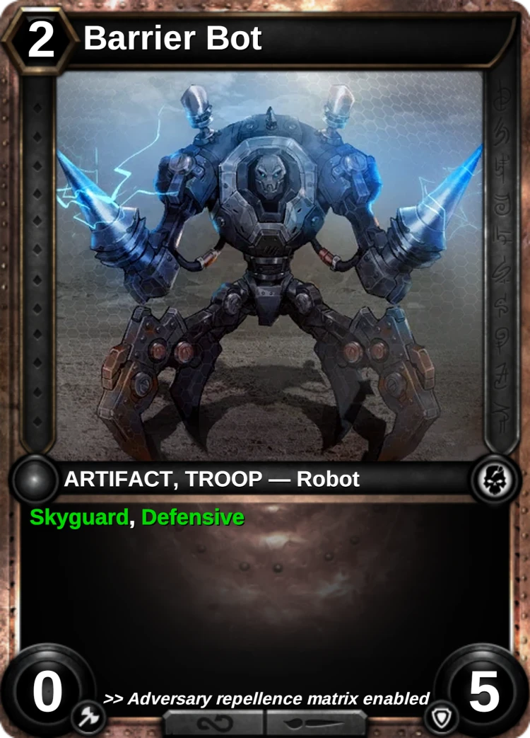 Barrier Bot: the card