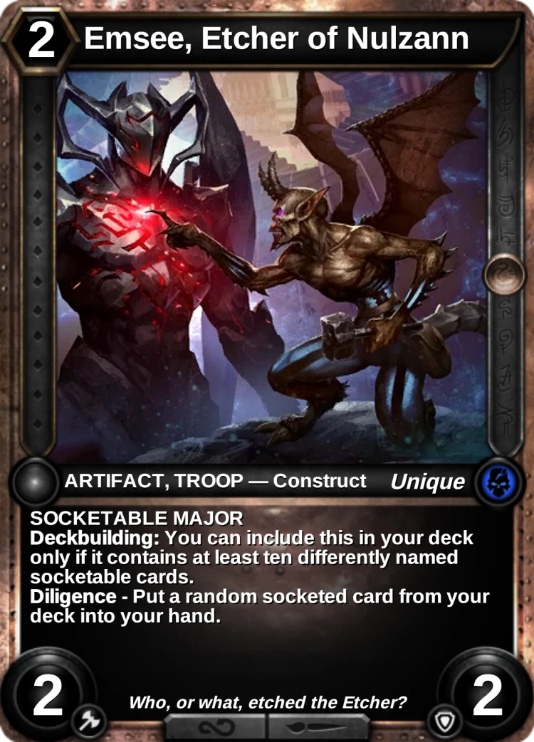 Emsee, Etcher of Nulzann: the card