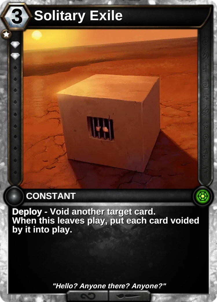 Solitary Exile: the card