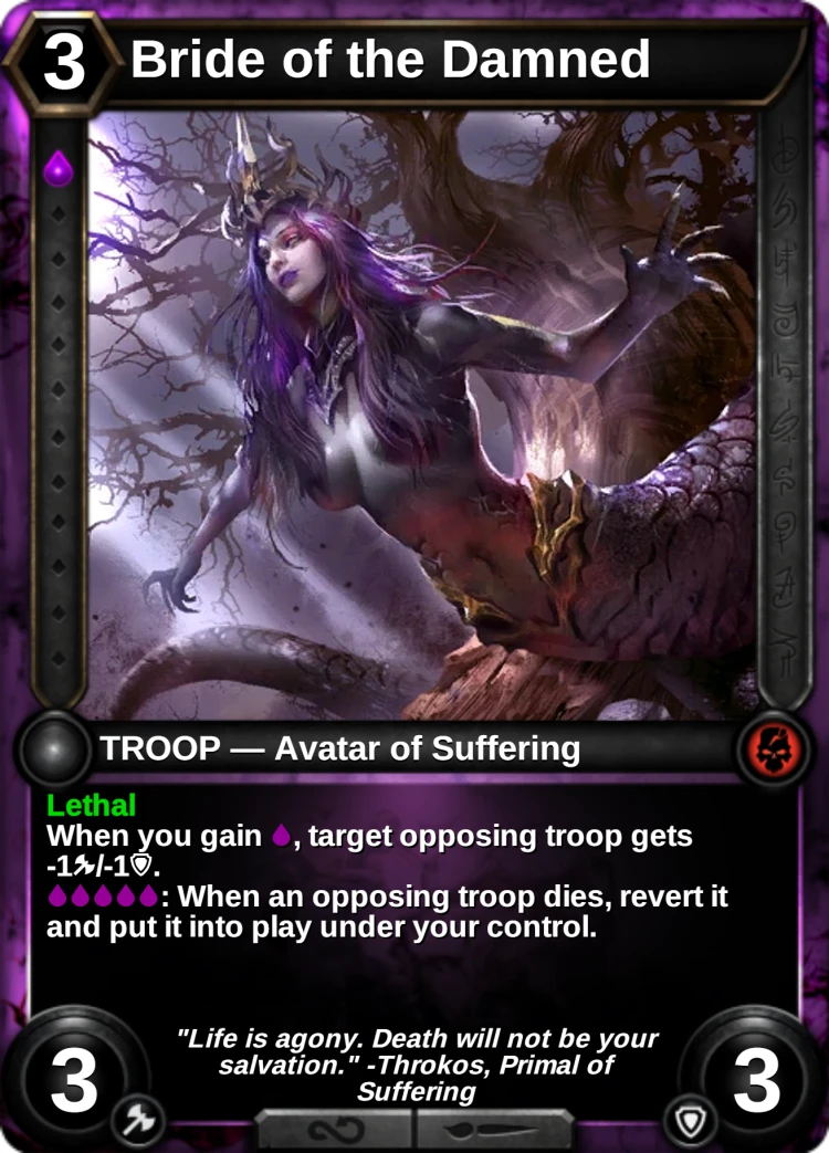 Bride of the Damned: the card
