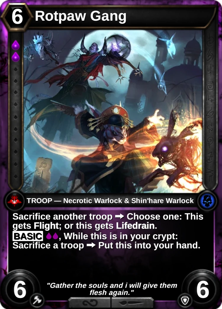 Rotpaw Gang: the card