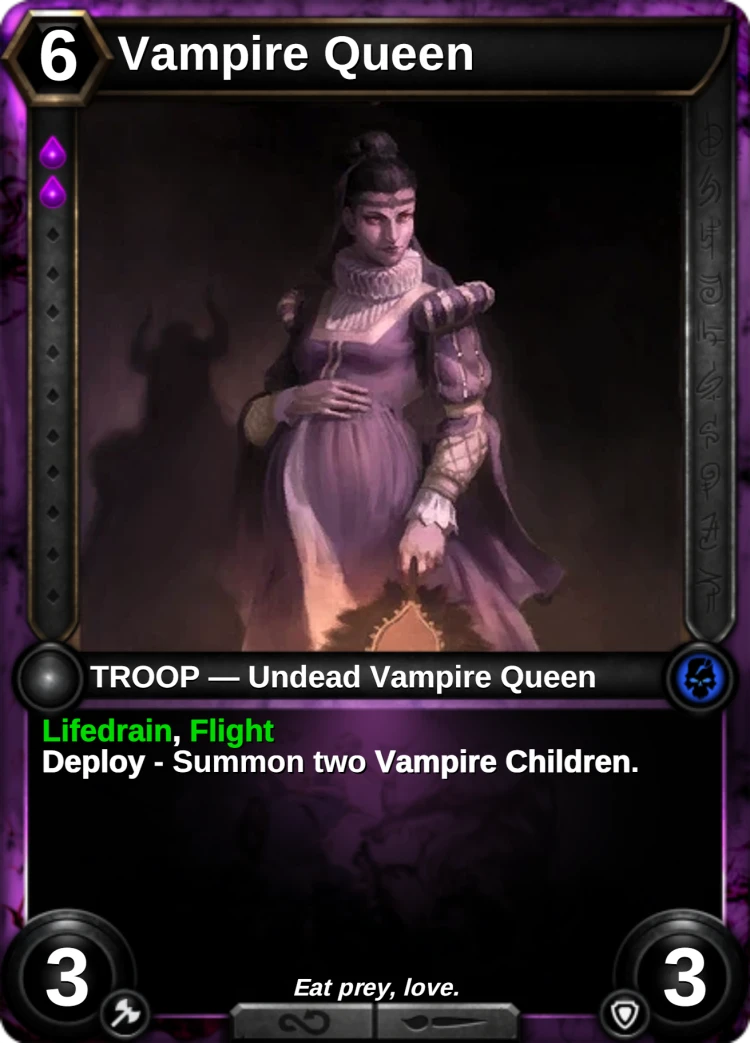 Vampire Queen: the card