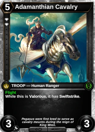 Adamanthian Cavalry: the card this item changes