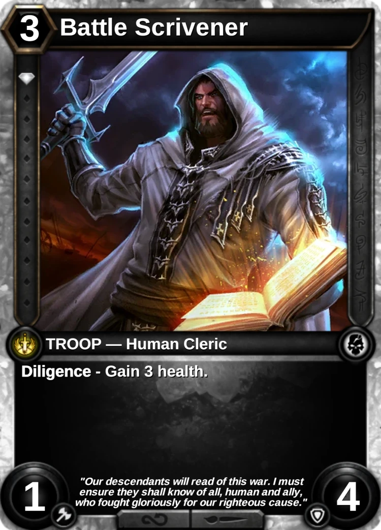 Battle Scrivener: the card