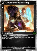 Decree of Banishing: printing in Scars of War