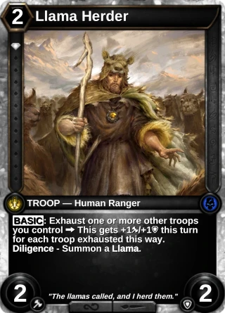 Llama Herder: the card this item changes