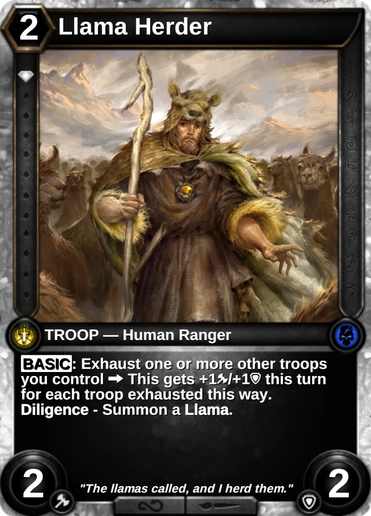 Llama Herder: the card