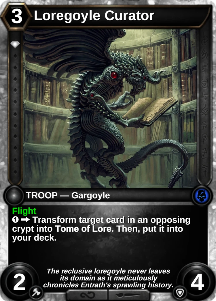 Loregoyle Curator: the card
