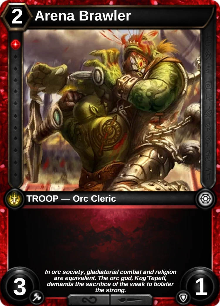 Arena Brawler: the card